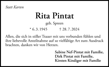 Anzeige von Rita Pintat 