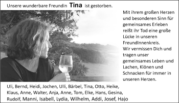 Anzeige von Tina Büscher 