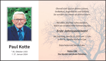 Anzeige von Paul Kotte 