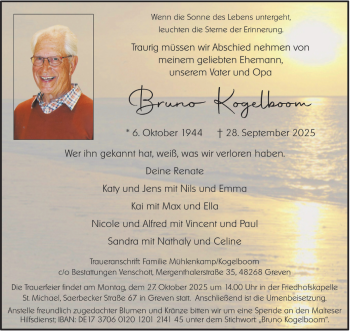 Anzeige von Bruno Kogelboom 