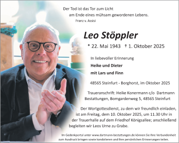Anzeige von Leo Stöppler 
