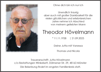 Anzeige von Theodor Hövelmann 