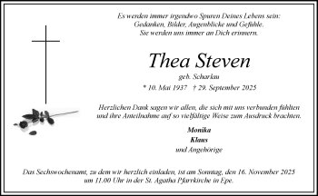 Anzeige von Thea Steven 