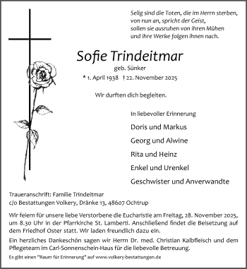Anzeige von Sofie Trindeitmar 
