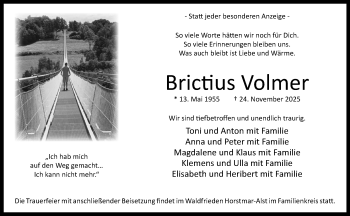 Anzeige von Brictius Volmer 