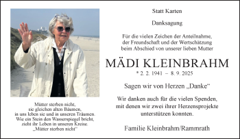 Anzeige von Mädi Kleinbrahm 