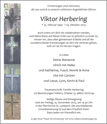 Anzeige von Viktor Herbering 