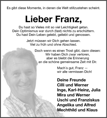 Anzeige von Franz Hagemann 