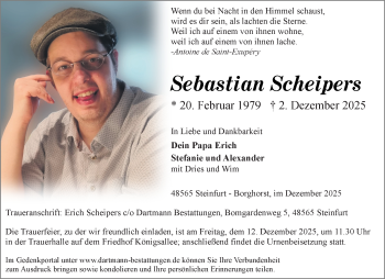 Anzeige von Sebastian Scheipers 