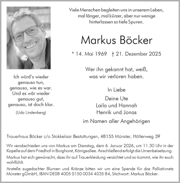 Anzeige von Markus Böcker 