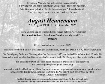 Anzeige von August Heunemann 