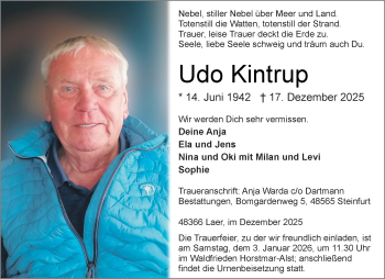 Anzeige von Udo Kintrup 