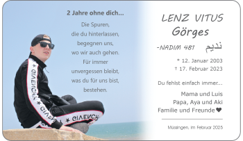 Anzeige von Lenz Vitus Görges 