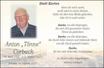 Anzeige von Anton Corbach 