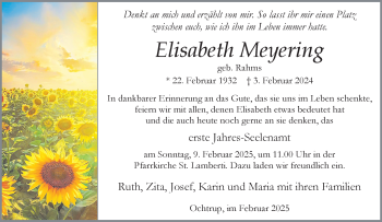 Anzeige von Elisabeth Meyering 