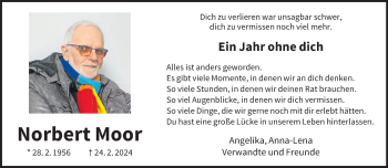 Anzeige von Norbert Moor 