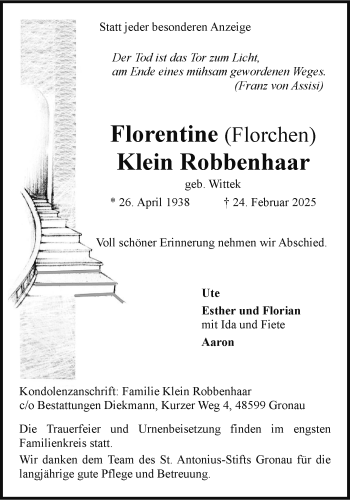 Anzeige von Florentine Klein Robbenhaar 