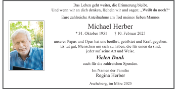 Anzeige von Michael Herber 