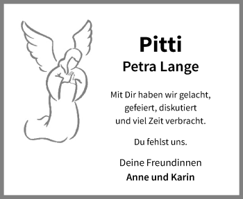 Anzeige von Petra Lange 