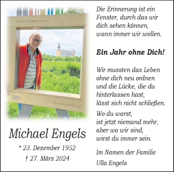 Anzeige von Michael Engels 