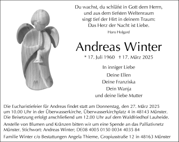 Anzeige von Andreas Winter 