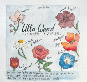 Anzeige von Ulla Wand 