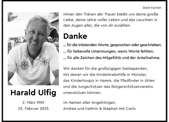 Anzeige von Harald Ulfig 