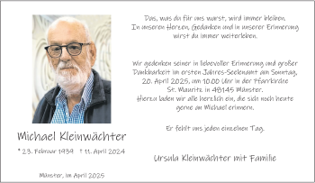 Anzeige von Michael Kleinwächter 