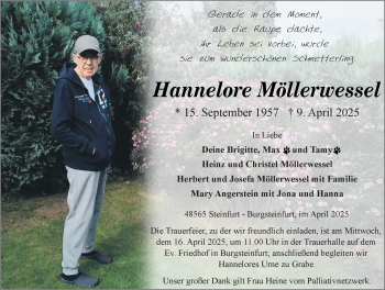 Anzeige von Hannelore Hannelore Möllerwessel 