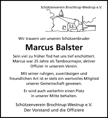 Anzeige von Marcus Balster 