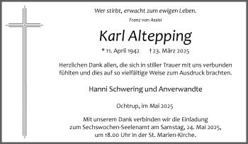 Anzeige von Karl Altepping 