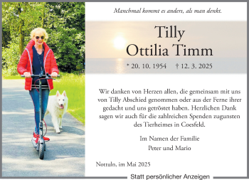 Anzeige von Ottilia Timm 