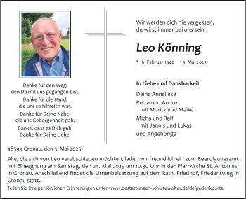 Anzeige von Leo Könning 