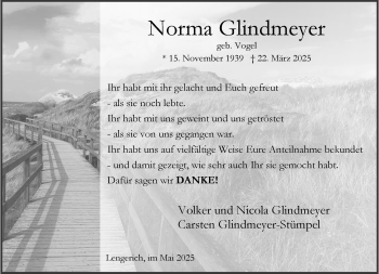 Anzeige von Norma Glindmeyer 