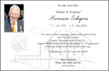 Anzeige von Hermann Schepers 