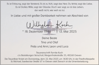 Anzeige von Wilhelm Koch 
