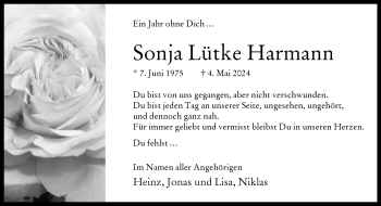 Anzeige von Sonja Lütke Harmann 