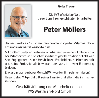Anzeige von Peter Möllers 
