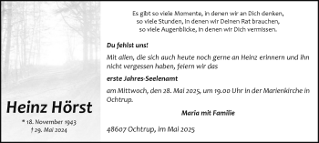 Anzeige von Heinz Hörst 
