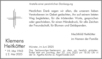 Anzeige von Mechthild Heitkötter 