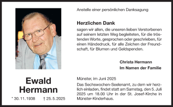 Anzeige von Ewald Hermann 