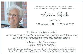 Anzeige von Anni Book 