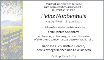 Anzeige von Heinz Nobbenhuis 