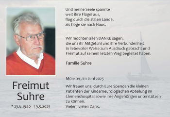 Anzeige von Freimut Suhre 