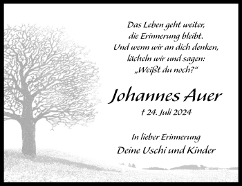 Anzeige von Johannes Auer 