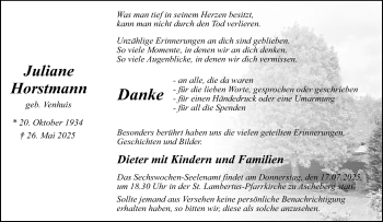 Anzeige von Juliane Horstmann 