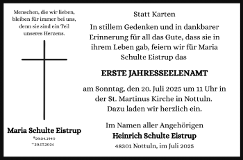Anzeige von Maria Schulte Eistrup 