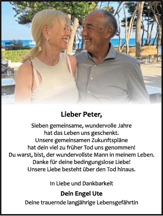 Anzeige von Peter Wilmes von Westfälische Nachrichten