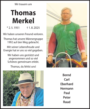 Anzeige von Thomas Merkel 