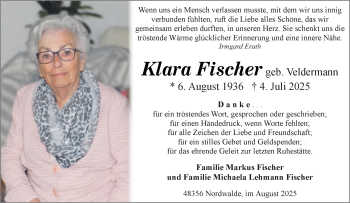 Anzeige von Klara Fischer 